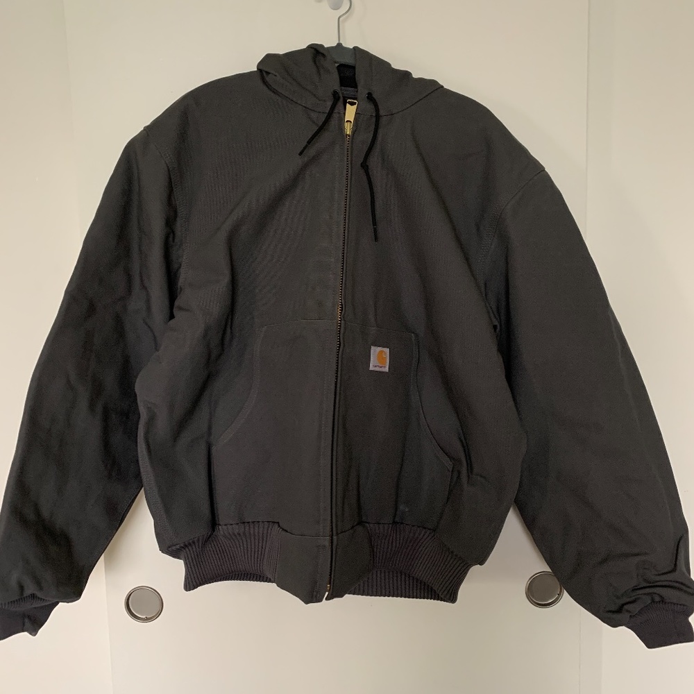 Carhartt Large Quilted-Flannel-Lined Duck Jacket